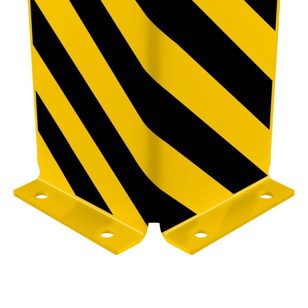 ROBUSTO Anfahrschutzprofil L, gelb/schwarz, aufdübeln, Stahl, 16 x 16 x 40 cm-3