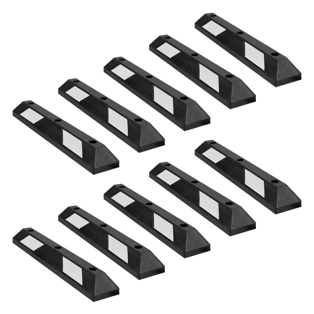 BIGPACK 10 x Radstopp Park-It, Parkplatzbegrenzer, s/w, reflektierend, 90 cm