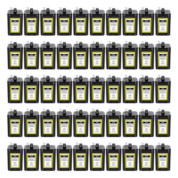 BIGPACK Hochleistungs Blockbatterie, 6 Volt, 600 min 4R25, 7000 mAh, 50 Stück