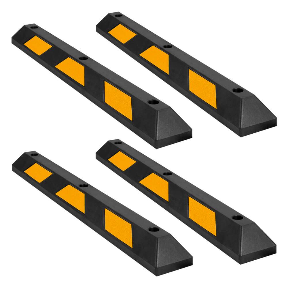 BIGPACK 4 x Radstopp Park-It, Parkplatzbegrenzer, g/s, reflektierend, 120 cm-0