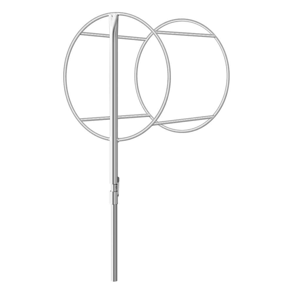 Windsack Komplett-Set, rot/weiß, Ø 30 cm, 4-teilig, zum Einbetonieren, Höhe: 3 m-4