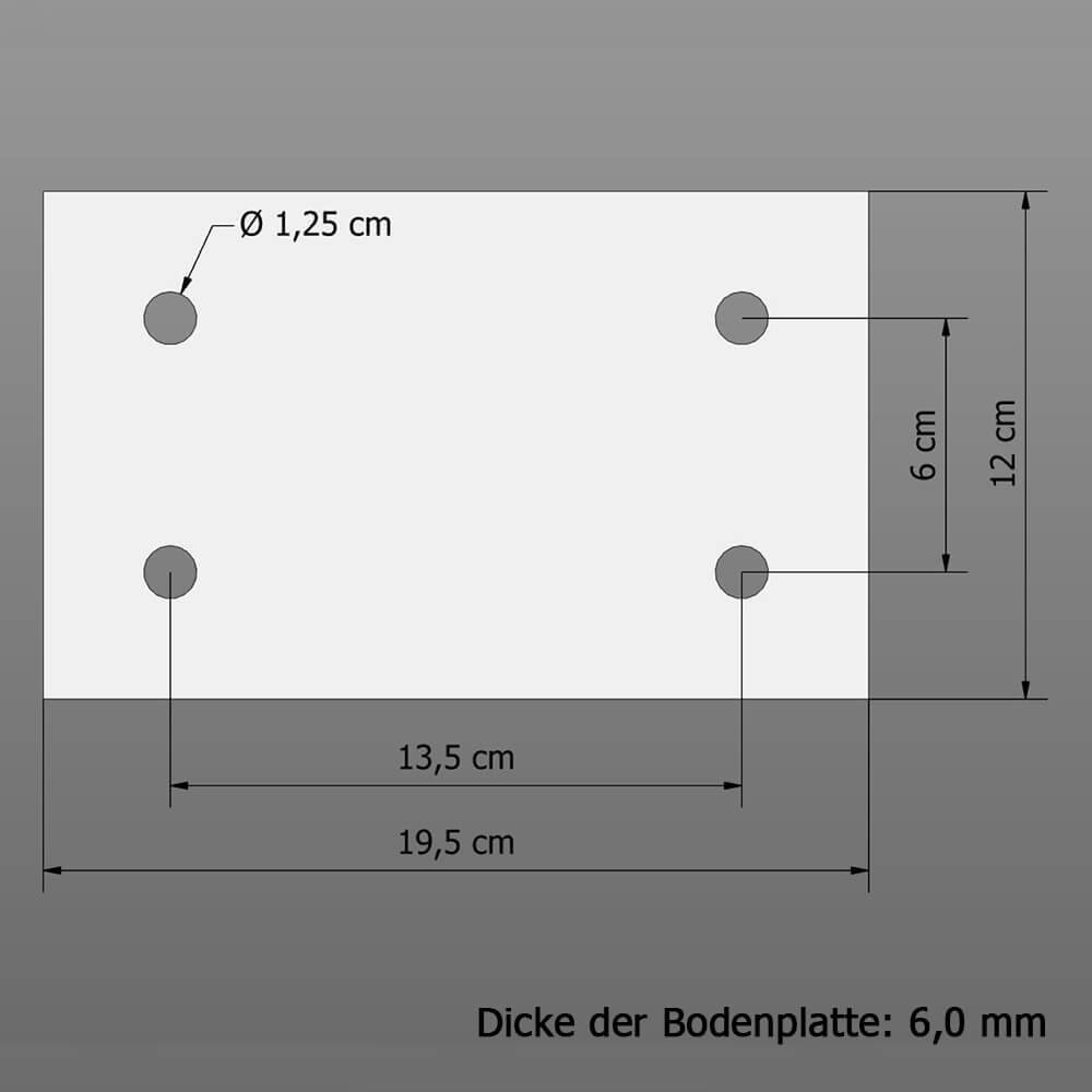 ROBUSTO Absperrpfosten, rot/weiß, aufdübeln, Stahl, Ø 6 cm, 100 cm-1