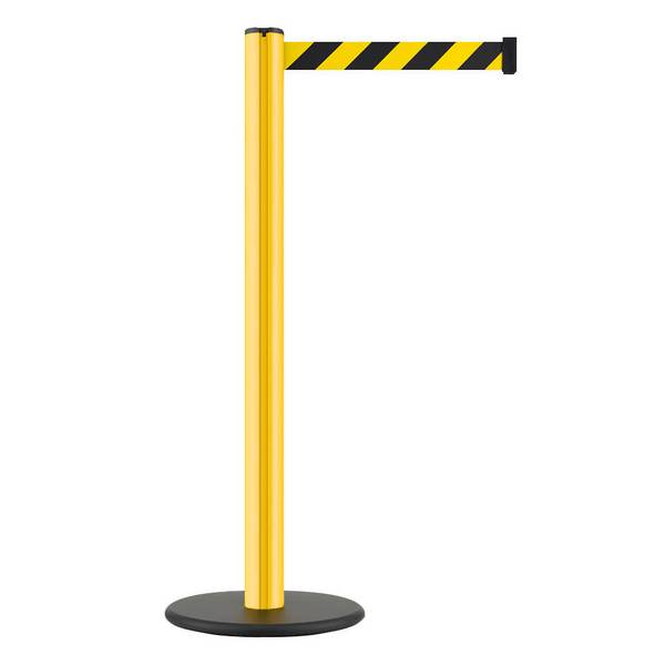 TopGurtSystem Gurtpfosten, Aluminium, innen/außen, gelb, g/s schraffiert, 2,6 m