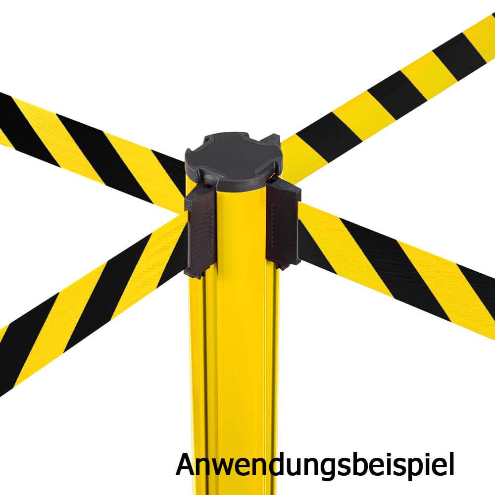 BIGPACK 4x TopGurtSystem Gurtpfosten, Aluminium, gelb, g/s schraffiert, 2,6 m-3