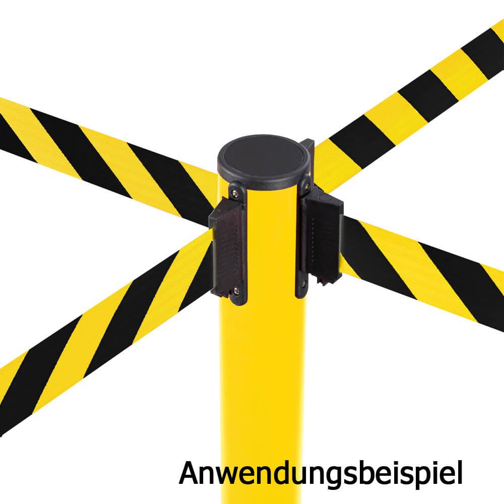 BIGPACK 10x TopGurtSystem Gurtpfosten, Kunststoff, gelb, g/s schraffiert, 4 m-3