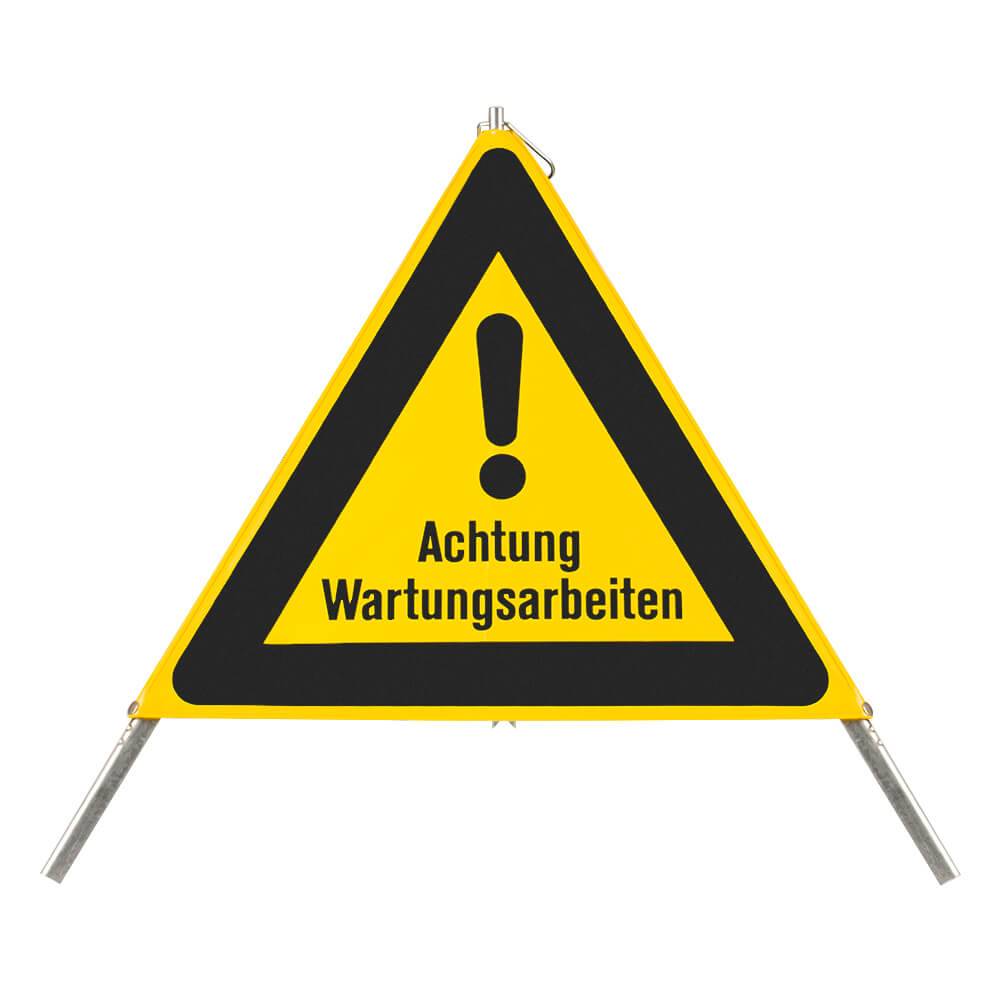 NISSEN Faltsignal Achtung Wartungsarbeiten, gelb/schwarz, SL 70 cm-1