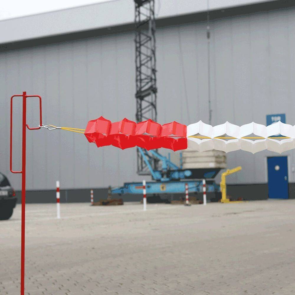 Absperrgirlande, für kurzfristige Absperrmaßnahmen, rot/weiß, Kunststoff, 7 m-3