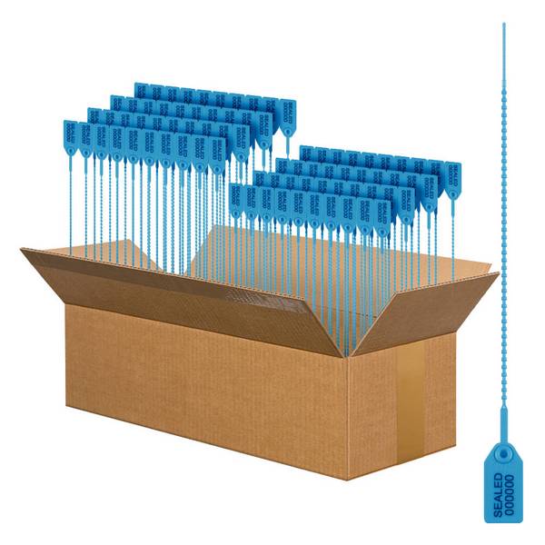 TMS SHORT SEAL APS 250, Durchziehplombe, blau, PP, Ø 2,8 mm, 25 cm, 1000 Stück