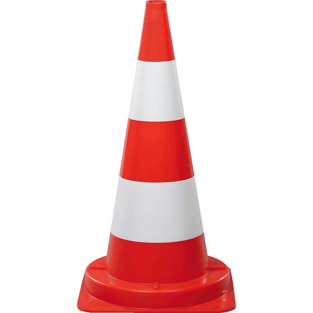 10 Stück Leitkegel, rot tagesleuchtend/weiß, Weich-PVC, 75 cm, 3,1 kg-2