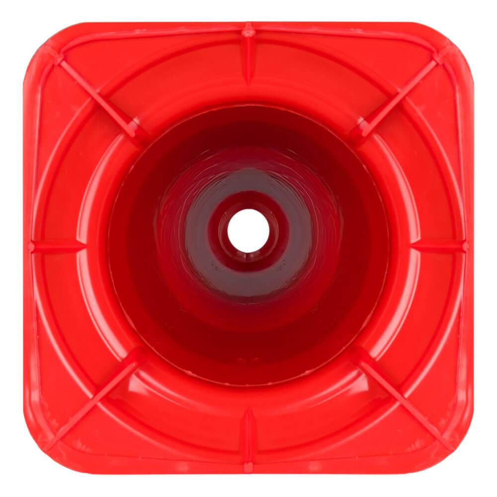 10 Stück: Leitkegel, tagesleuchtend rot/silber voll reflektierend, 50 cm-3