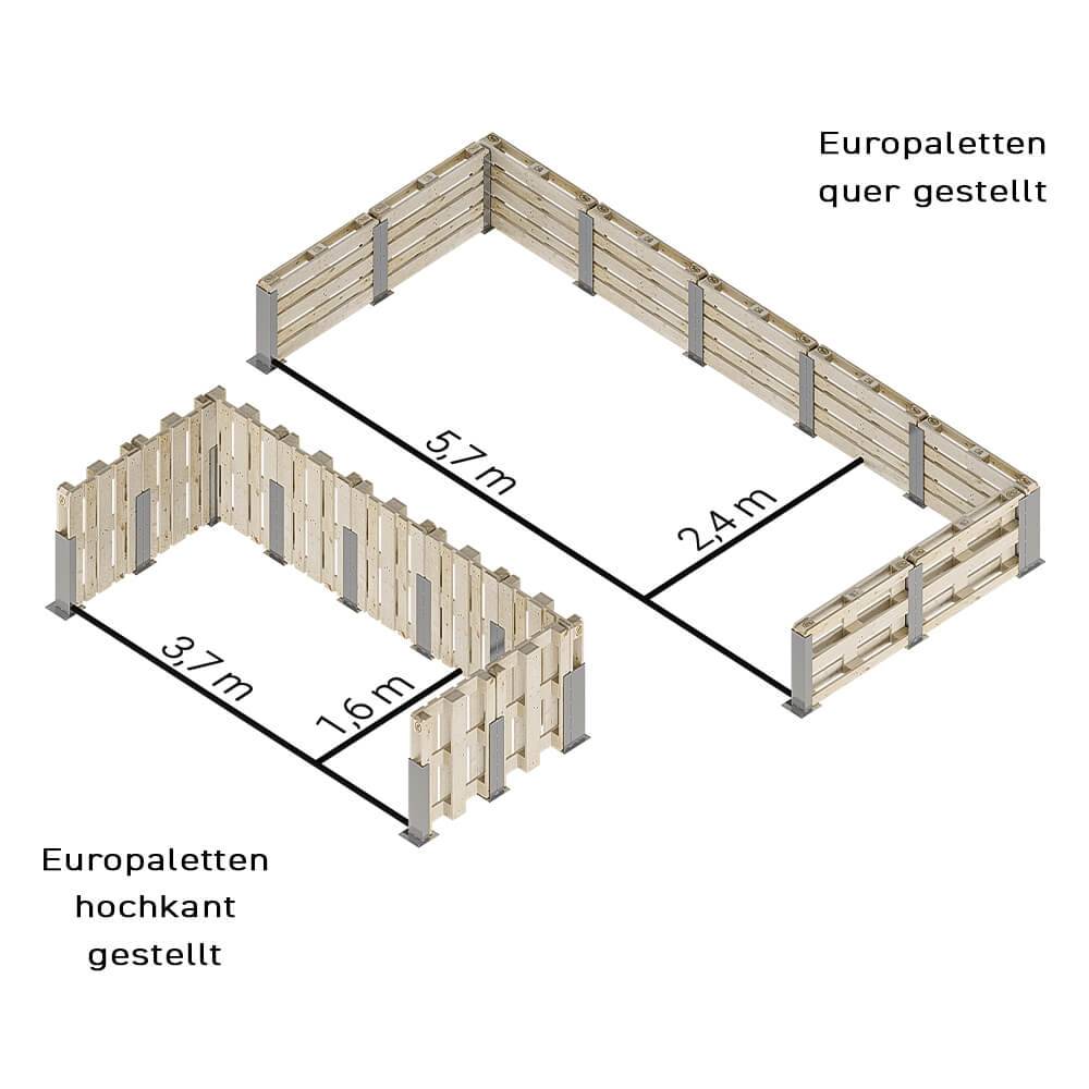 ROBUSTO Sitzecken-Set L für den Außenbereich aus Europaletten-Trennwandsystem-2