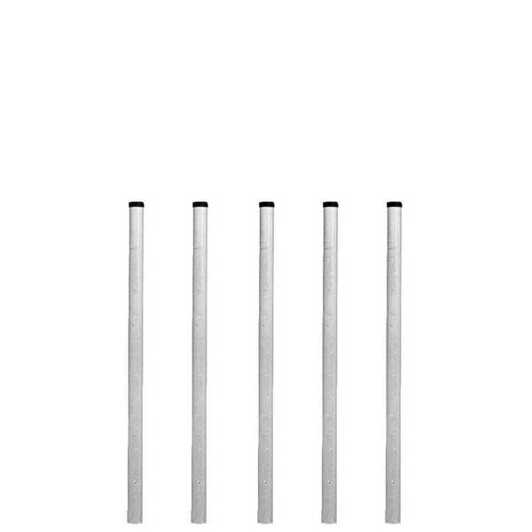 BIGPACK 5 x Rohrpfosten zum Einbetonieren, Ø 6 cm, Länge 2,5 m, aus Stahl