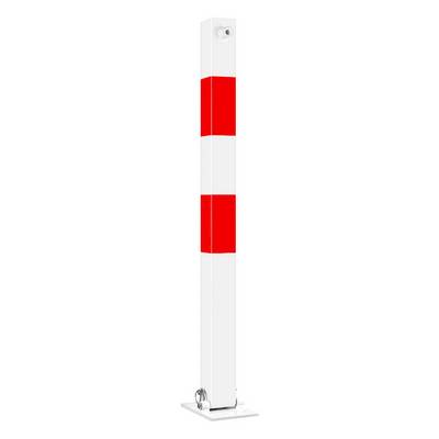 Absperrpfosten klappbar Vierkant-Sperrpfosten zum Aufdübeln, abschließbar-0