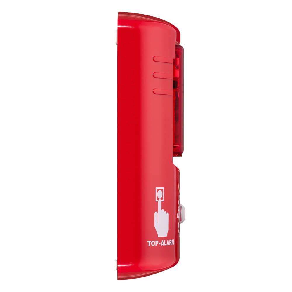 Alarm, Sirene & Blitzlicht, manuell, rot, 100 dB, 16x7,5x26 cm, inkl. Schilder-2