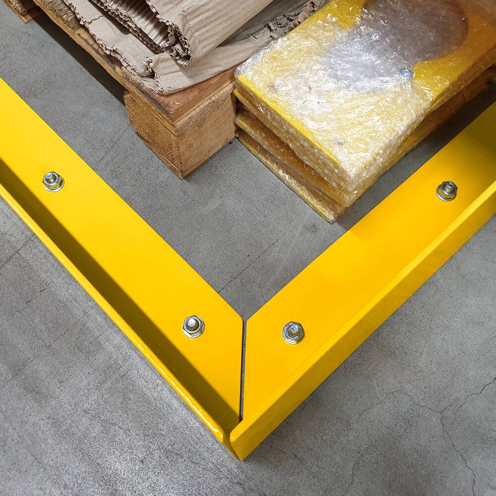 ROBUSTO Winkelschienen Eckanfahrschutz-Set, gelb, aufdübeln, Stahl, 20x10x50 cm-4