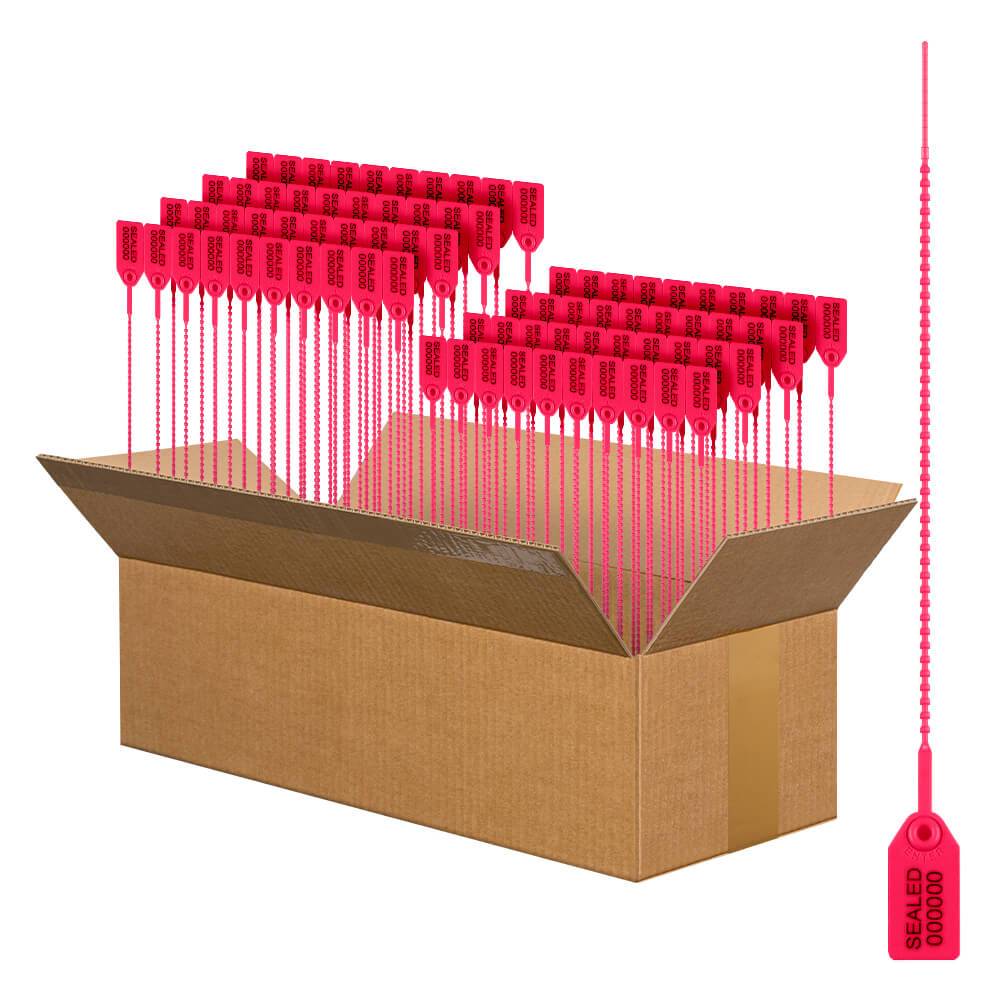 TMS SHORT SEAL APS 250, Durchziehplombe, rot, PP, Ø 2,8 mm, 25 cm, 1000 Stück-0