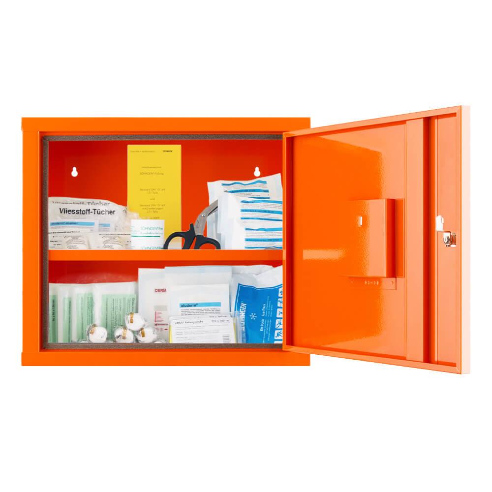 SÖHNGEN Sanitätswandschrank JUNIORSAFE gefüllt DIN 13169 orange, 49 x 20 x 42 cm-4
