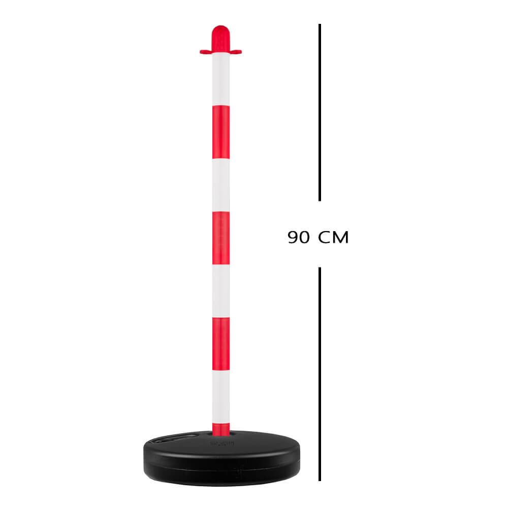Kettenpfostenset UNI, Kreis, 10 Stück, rot/weiß, mit 18 m Kette-4