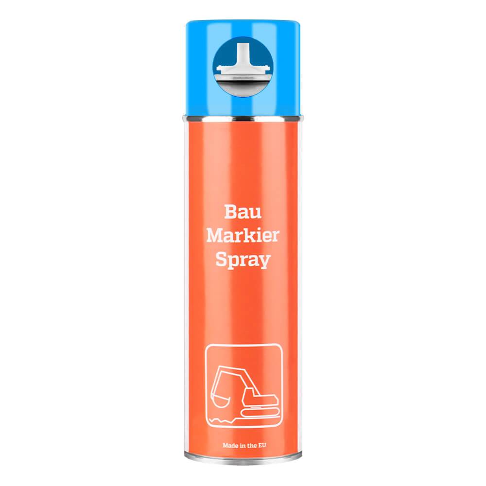 Bau-Markierungsfarbe, blau, temporär, ca. 12 Monate, 500 ml Spraydose, 12 Stk.-2