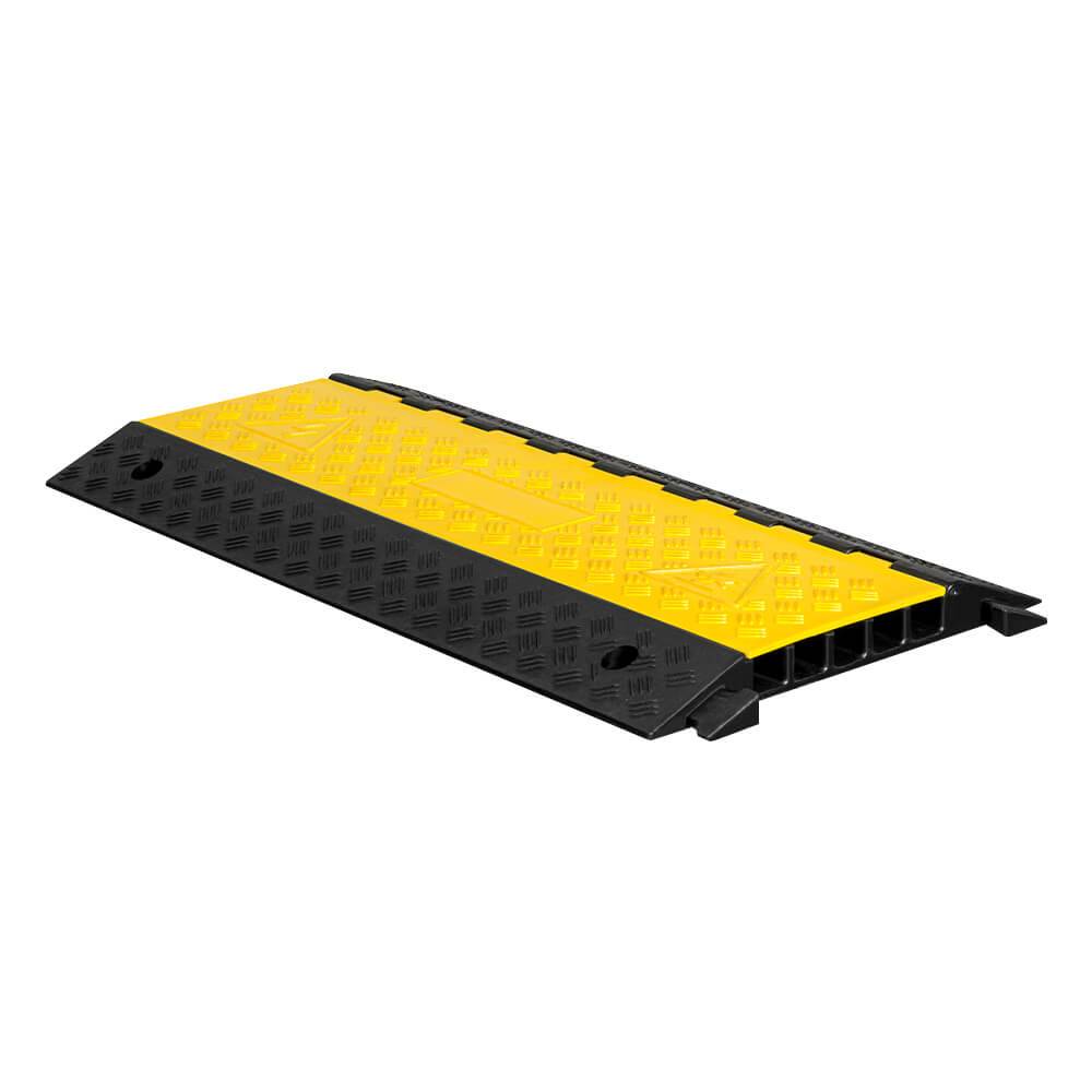 Kabelbrücke KB5, 5 Kanäle, gelb/schwarz, mit Tragegriff, 90 x 50 x 5 cm