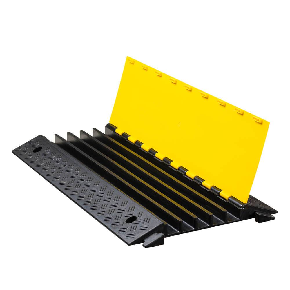 Kabelbrücke KB5, 5 Kanäle, gelb/schwarz, mit Tragegriff, 90 x 50 x 5 cm-4