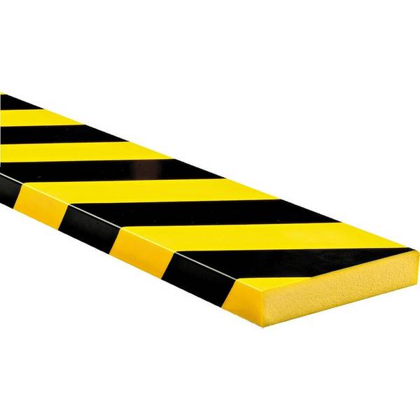 KNUFFI Flächenschutzprofil Typ S, selbstklebend, gelb/schwarz, 1 m