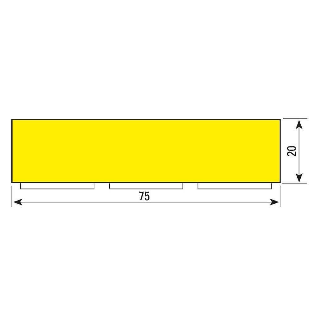 KNUFFI Flächenschutzprofil Typ S, selbstklebend, gelb/schwarz, 1 m-2