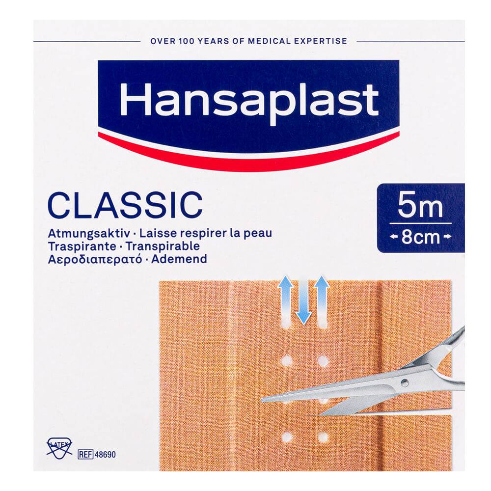 BIGPACK HANSAPLAST Pflaster Classic, 20 zuschneidbare Rollen, 5 m x 8 cm-1