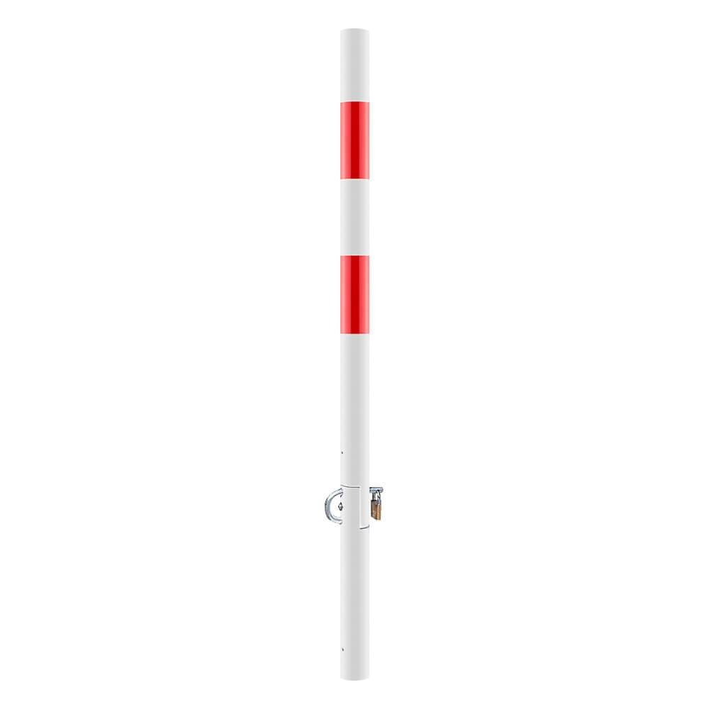 3x ROBUSTO Sperrpfosten, Umklappen, Sperrbügel, r/w, einbetonieren, Stahl, 140cm-4