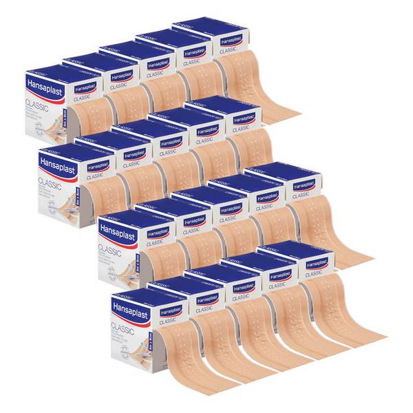 BIGPACK HANSAPLAST Pflaster Classic, 20 zuschneidbare Rollen, 5 m x 6 cm