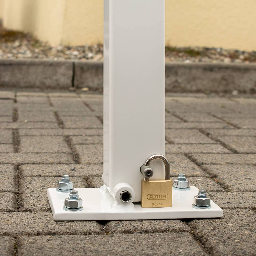 Absperrpfosten klappbar Vierkant-Sperrpfosten zum Aufdübeln, abschließbar-3