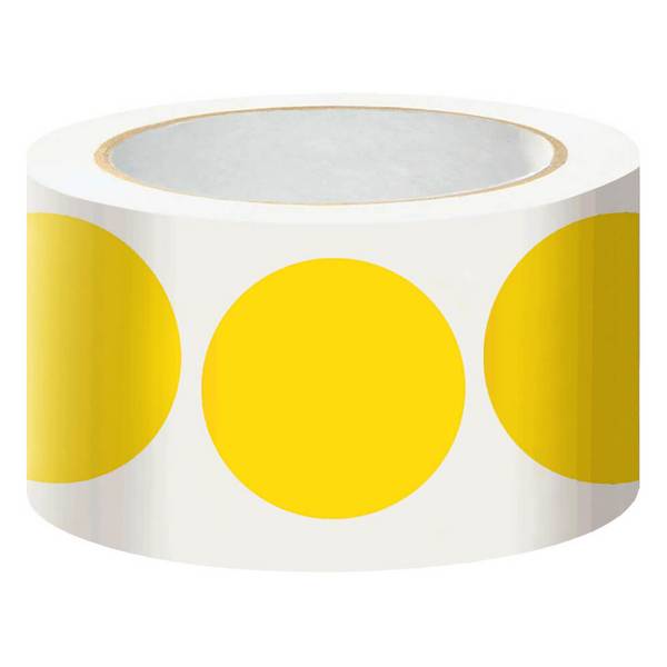 Bodenmarkierungspunkte, strapazierfähig, gelb, Ø 6,8 cm, 450/Rolle