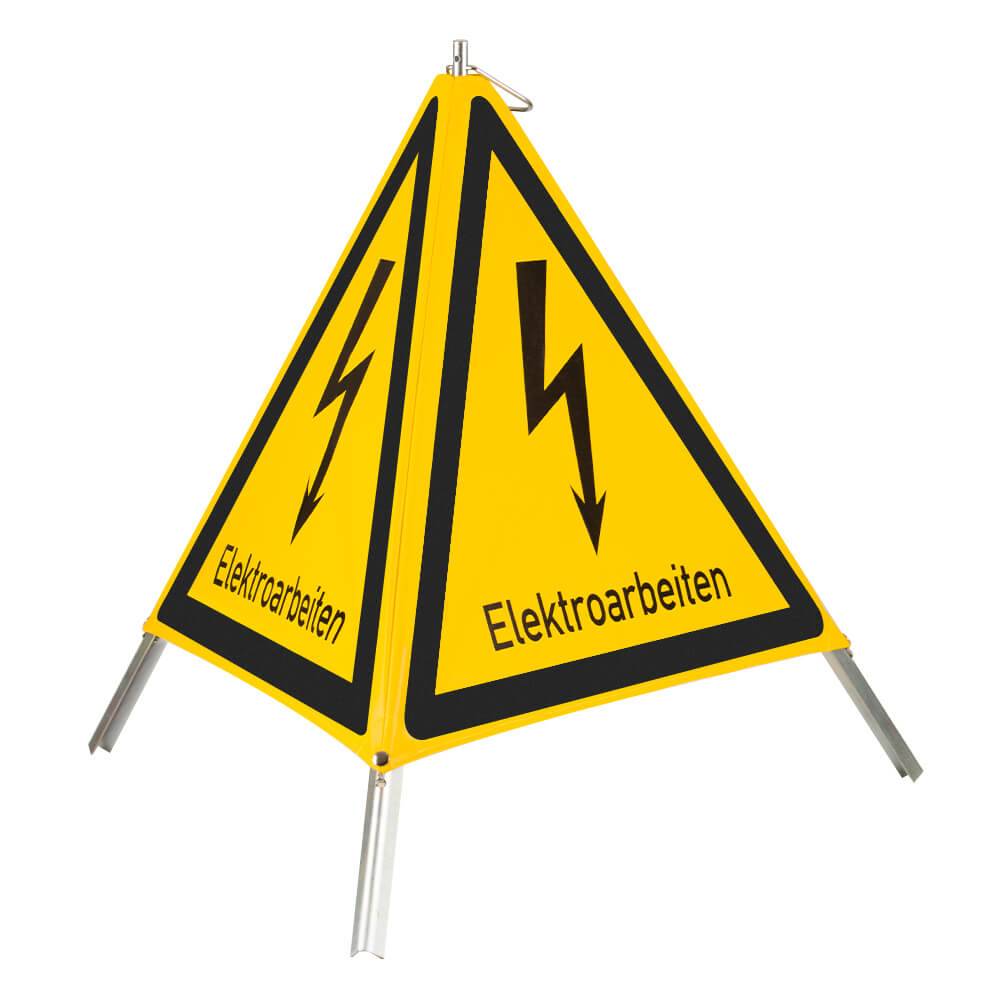 NISSEN Faltsignal mit Warnsymbol Elektroarbeiten, gelb/schwarz, SL 70 cm-0