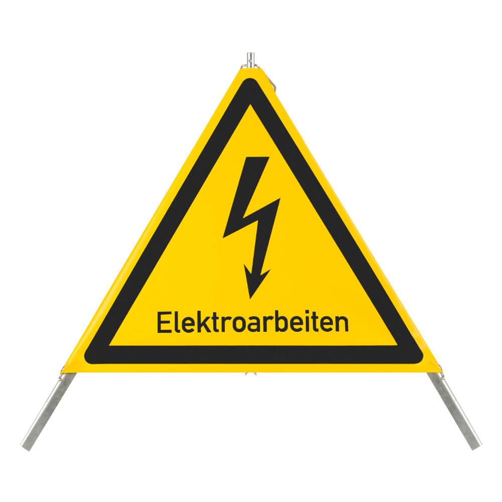 NISSEN Faltsignal mit Warnsymbol Elektroarbeiten, gelb/schwarz, SL 70 cm-2