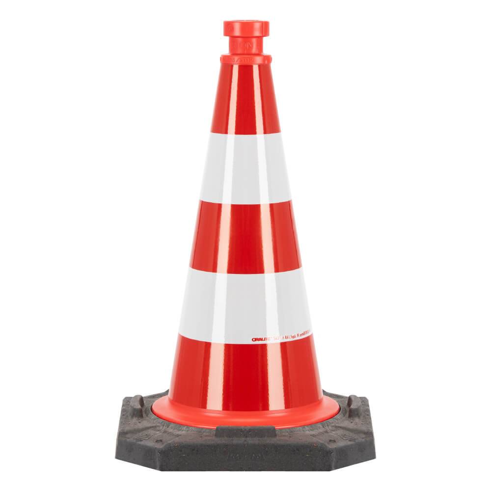 5 Stück: Leitkegel, rot/weiß, voll reflektierend, BASt-geprüft, T+N, 50 cm-1
