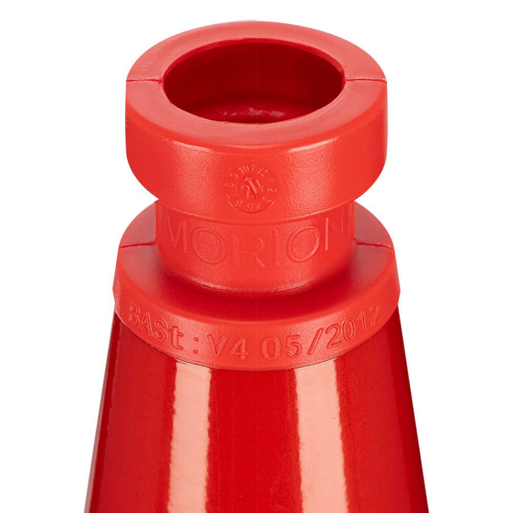 5 Stück: Leitkegel, rot/weiß, voll reflektierend, BASt-geprüft, T+N, 50 cm-4