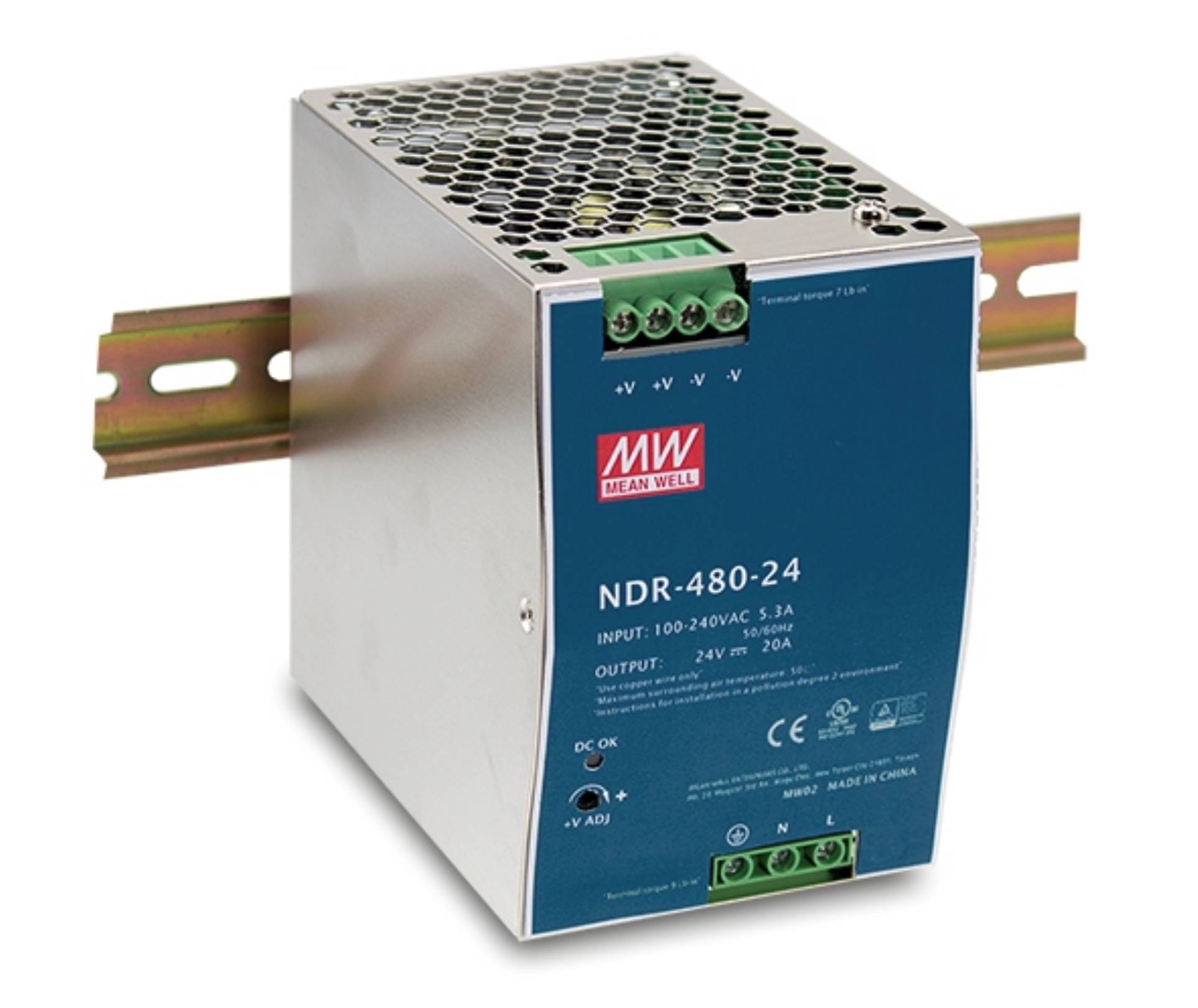 Meanwell TS-35 Hutschienennetzteil NDR-480-24 24V Gebäudeautomation-0
