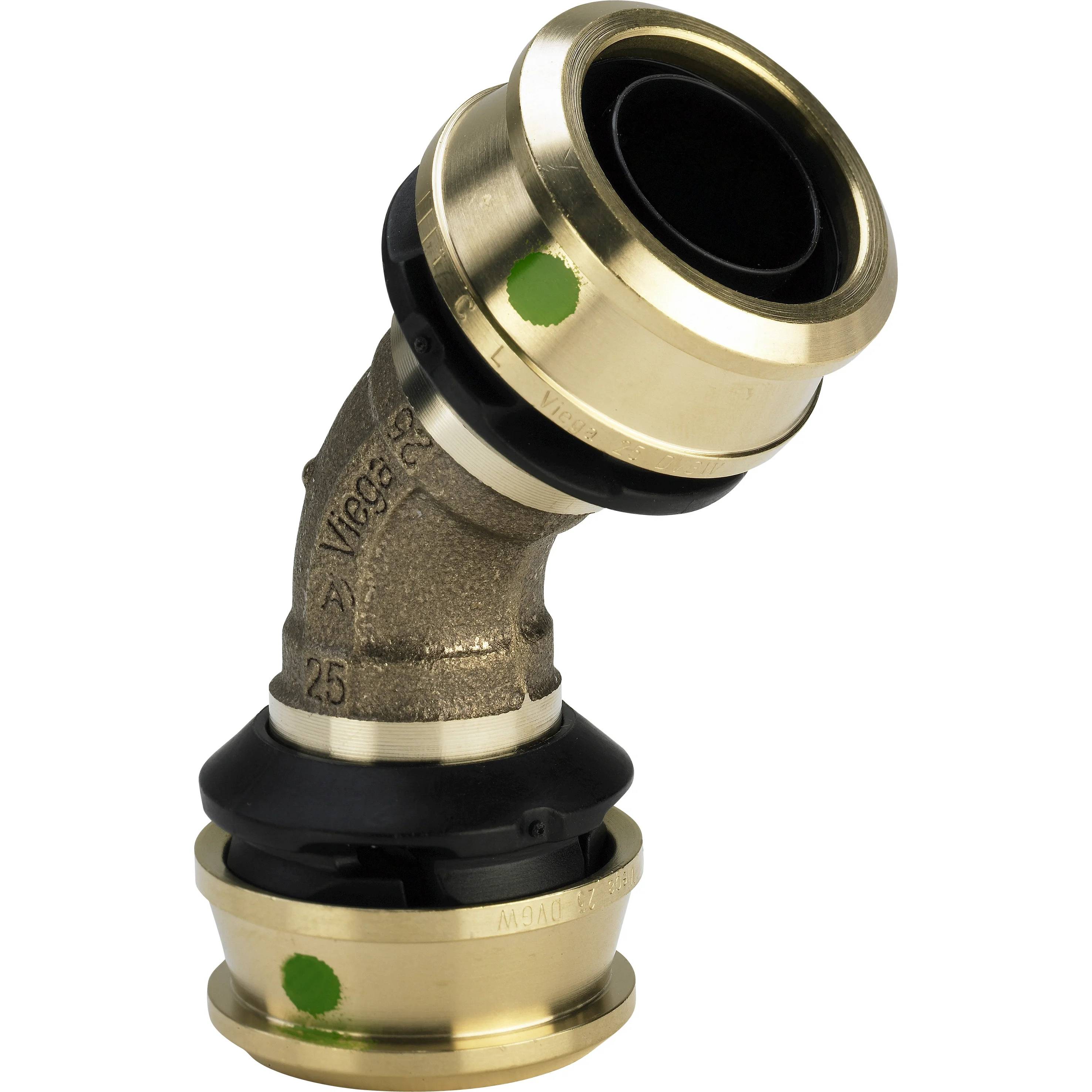 VIEGA Bogen RAXOFIX 5326, 647087 45 Grad 32mm aus Rotguss m.SC-Contur p.Stueck