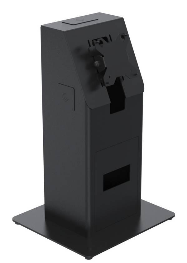 SpacePole Kiosk SPK401-02, Kiosk Set, Schwarz, Metall, 75 x 75 mm, 100 x 100 mm,