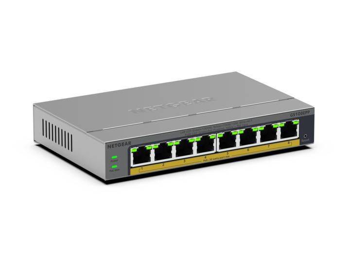 Netgear Easy Smart GS108EPP - Switch - hochleistungsfähig - L3 - Smart - 8 x 10/100/1000 (PoE+)-0