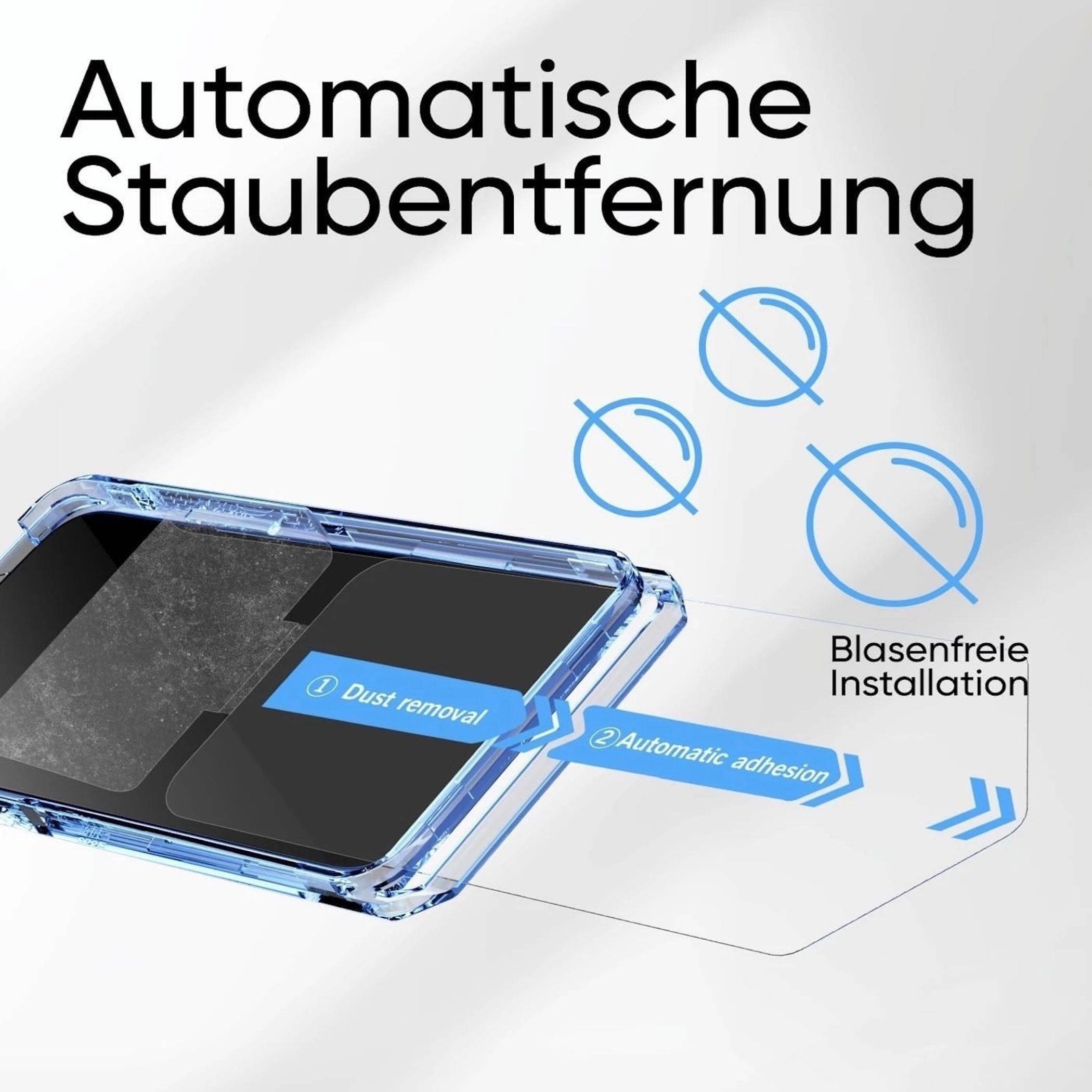 SnapFit Schutzglas für Samsung Galaxy A56 / A36 Installationshilfe Premium H9-2