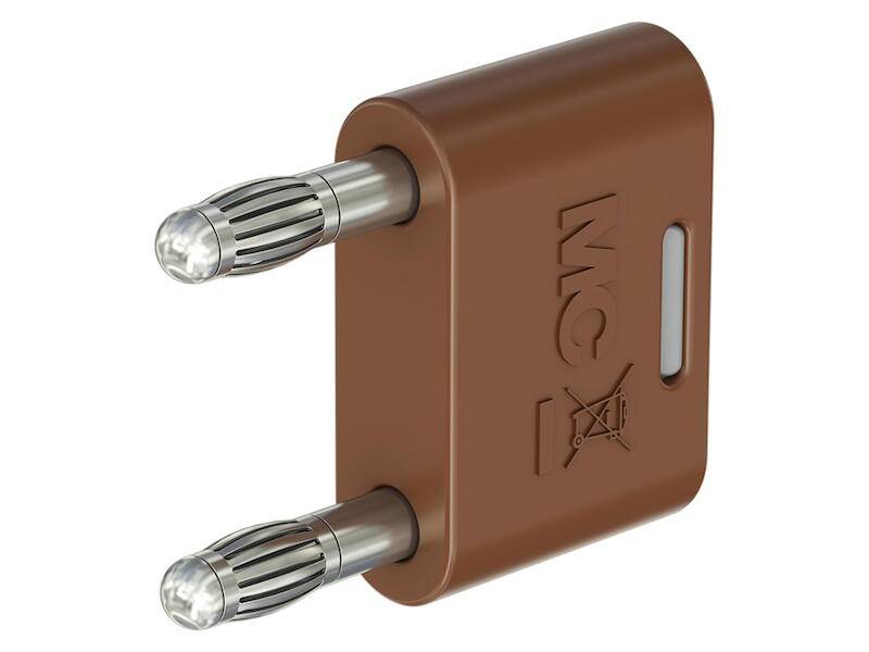 Stäubli KS-4N-19 Verbindungsstecker mit federnder MULTILAM braun-0