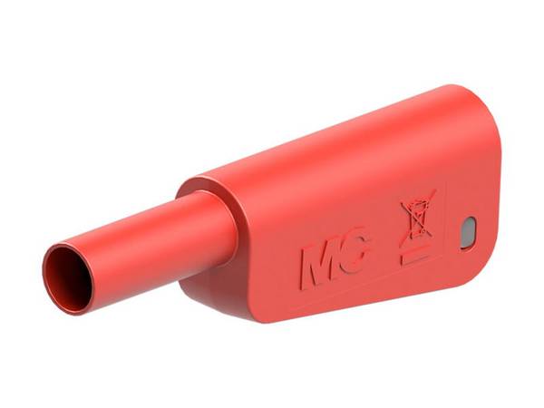 Stäubli SLM-4A-39 Sicherheits-Einzelstecker komplett 4 mm stapelbar vergoldet Schraubanschluss