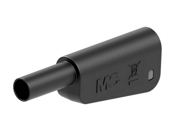 Stäubli SLM-4A-39 Sicherheits-Einzelstecker komplett 4 mm stapelbar vergoldet Schraubanschluss