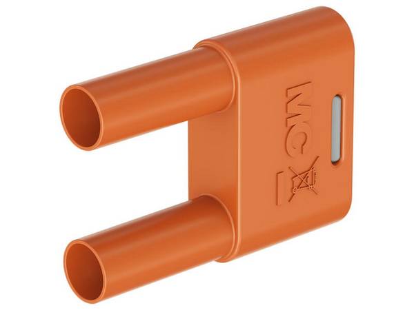 Stäubli SKS-4N-19 Sicherheits-Verbindungsstecker 4 mm mit federnder MULTILAM orange