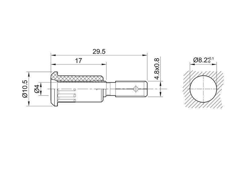 Stäubli EB4-IFA/N Einpressbuchse 4 mm vernickelt Flachstecker grün-1