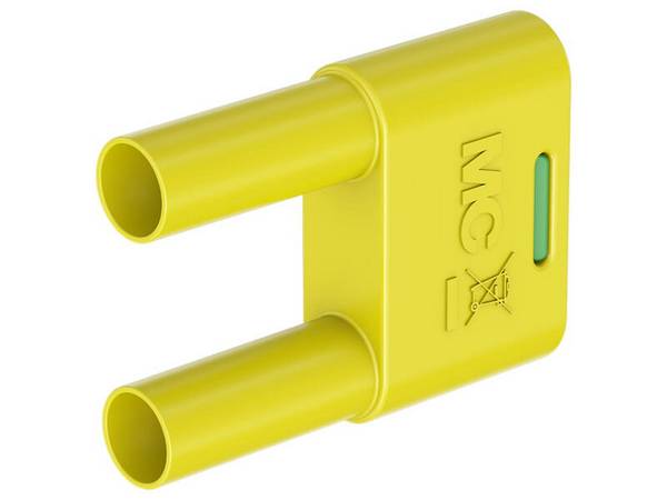 Stäubli SKS-4N-19 Sicherheits-Verbindungsstecker 4 mm mit federnder MULTILAM gelb- grün
