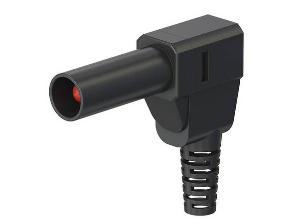 Stäubli SLS425-SW/A Sicherheitsstecker mit federnder MULTILAM vergoldet, Lötanschluss schwarz
