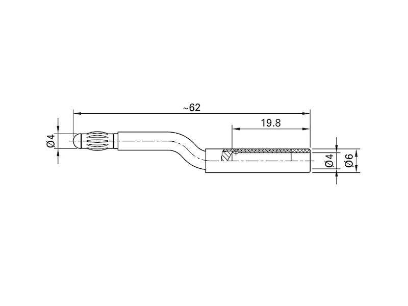 Staubli Prüfadapter Schwarz Messing vernickelt 25A 30 V, 60V dc-2