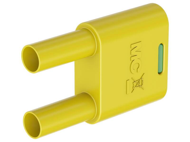 Stäubli SKS2-4N-19 Sicherheits-Verbindungsstecker 4 mm mit federnder MULTILAM gelb- grün-0